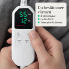 Kontroll med 8 värmenivåer och timer på 1–12 timmar